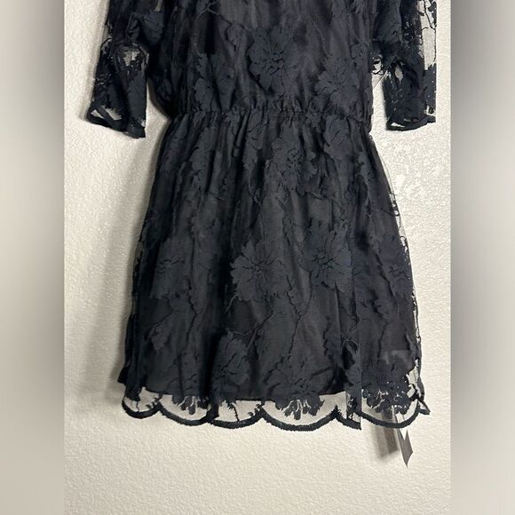 MASON by Michelle Mason Blk‎ Fairy Grunge Lace Sheer Gothic Floral Punk dress 10 - Picture 4 of 10